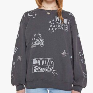 Mother The Drop Square Inset Sweatshirt NWT Size Medium